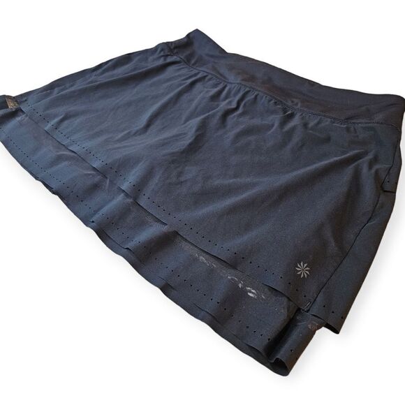 Athleta Black Perforated Tennis Skirt Large - Picture 2 of 7